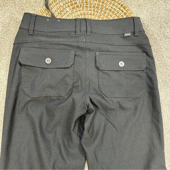 Prana Halle II Pants Mid Rise Hem Roll Up UPF 50+ Outdoor Hiking in Black 4 Tall - Picture 6 of 16